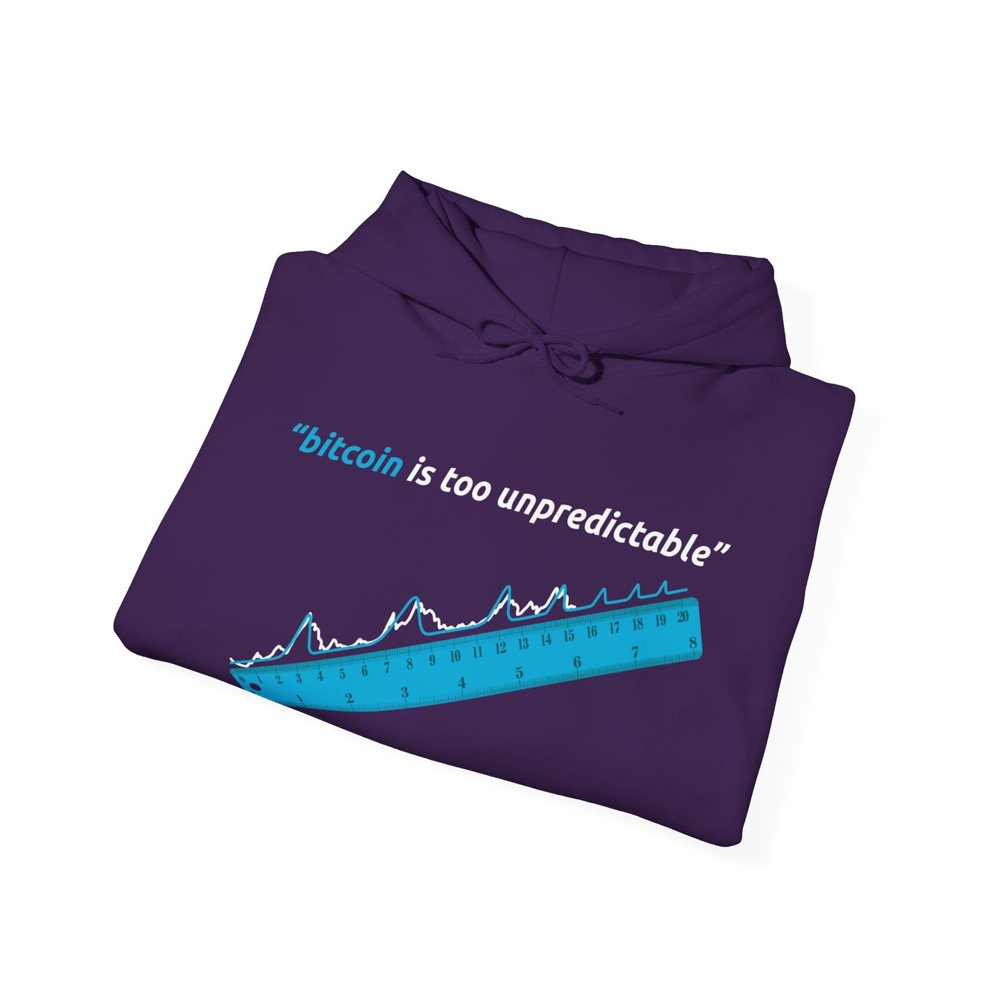 "Bitcoin Is Too Unpredictable" Blue Unisex Hoodie