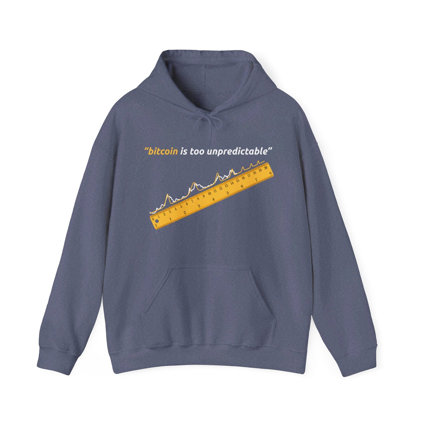 "Bitcoin Is Too Unpredictable" Yellow Unisex Hoodie