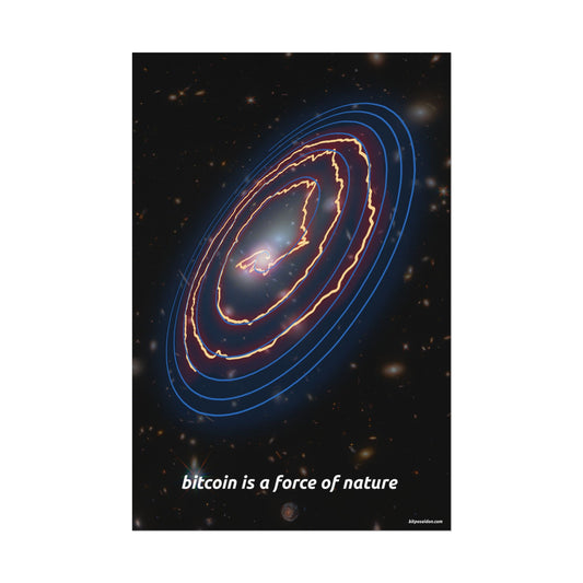 Bitcoin Power Law Spiral Galaxy Poster