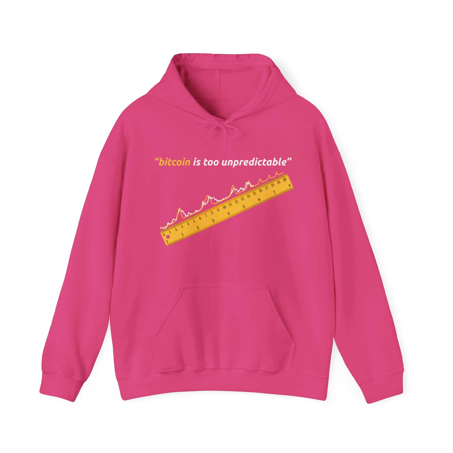 "Bitcoin Is Too Unpredictable" Yellow Unisex Hoodie