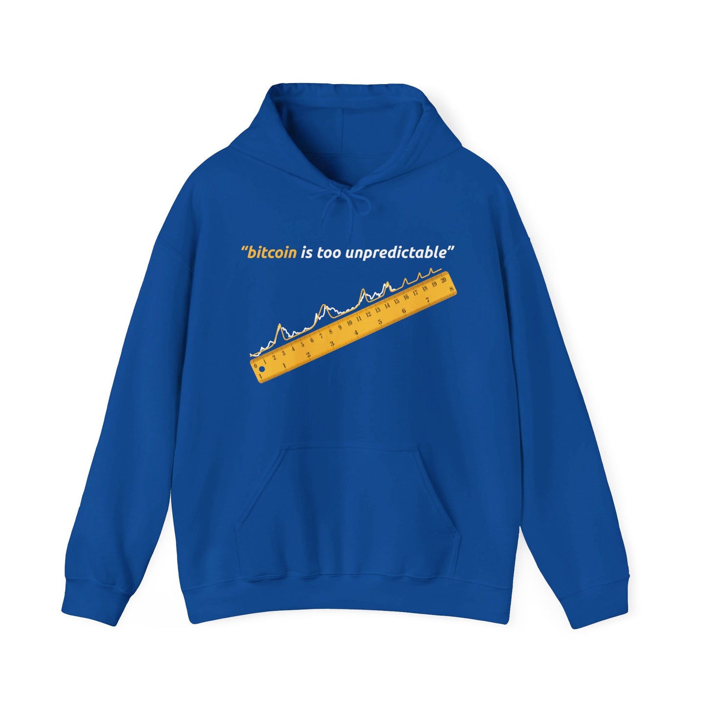 "Bitcoin Is Too Unpredictable" Yellow Unisex Hoodie