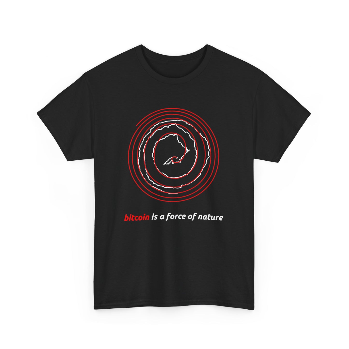 Red BTC Power Law Spiral Unisex T-Shirt