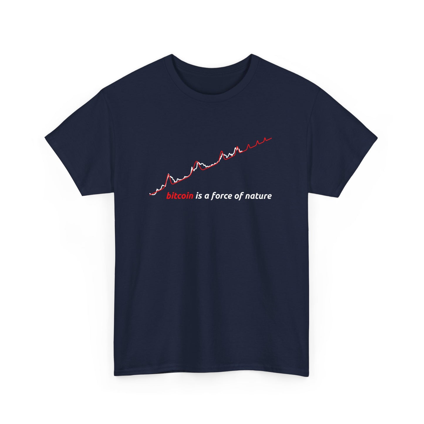 Red BTC Power Law Log–Log Unisex T-Shirt