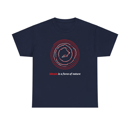 Red BTC Power Law Spiral Unisex T-Shirt