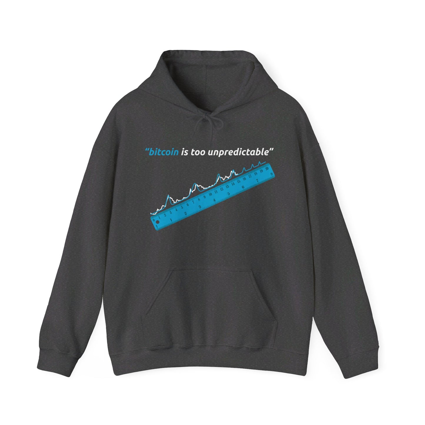 "Bitcoin Is Too Unpredictable" Blue Unisex Hoodie