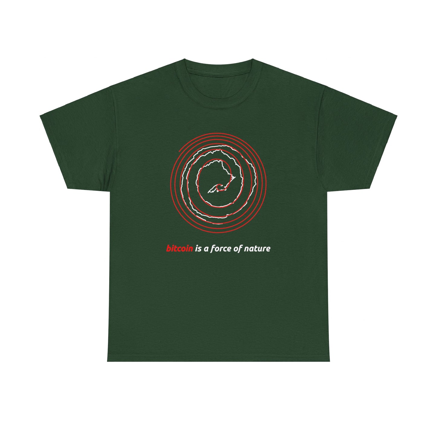 Red BTC Power Law Spiral Unisex T-Shirt