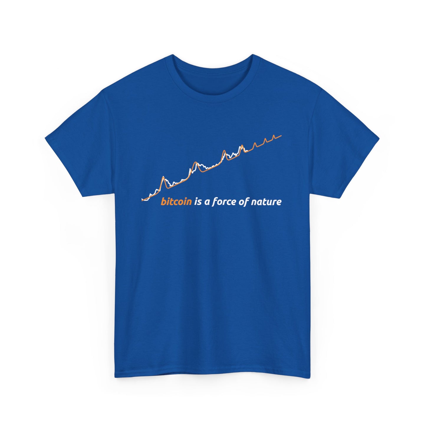 Orange BTC Power Law Log–Log Unisex T-Shirt